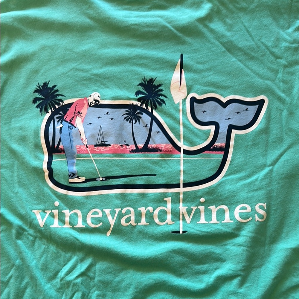Vineyard Vines Teal Whale Graphic Tee